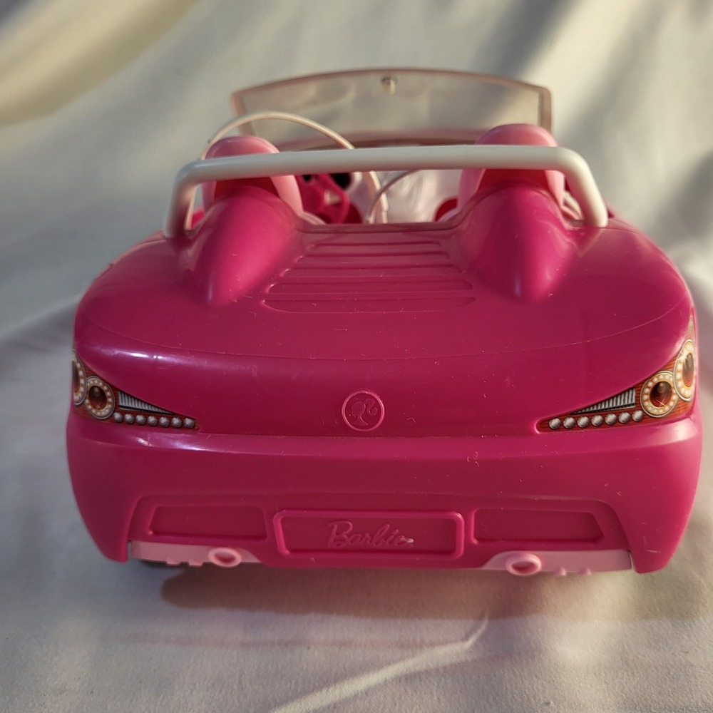 2013 Mattel Barbie Pink Glitter 2 seat convertible toy car - Picture 4 of 8